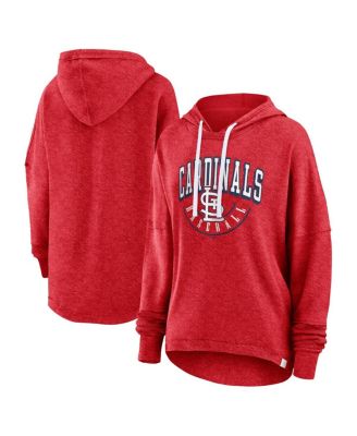 Женское худи Fanatics Luxe с эффектом потертости, Heather Red, St. Louis Cardinals