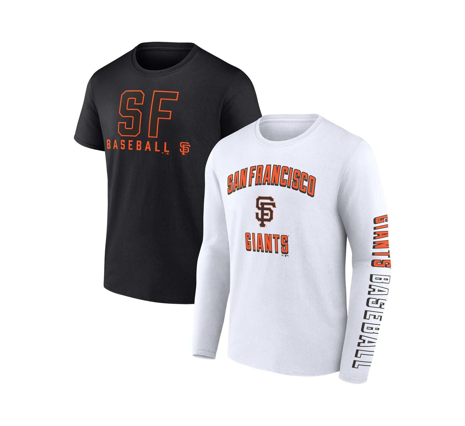 Мужской набор футболок Fanatics San Francisco Giants, 2 шт., черный и белый