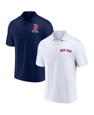 Мужской комплект из двух поло рубашек Fanatics Boston Red Sox Navy White Logo Lockup