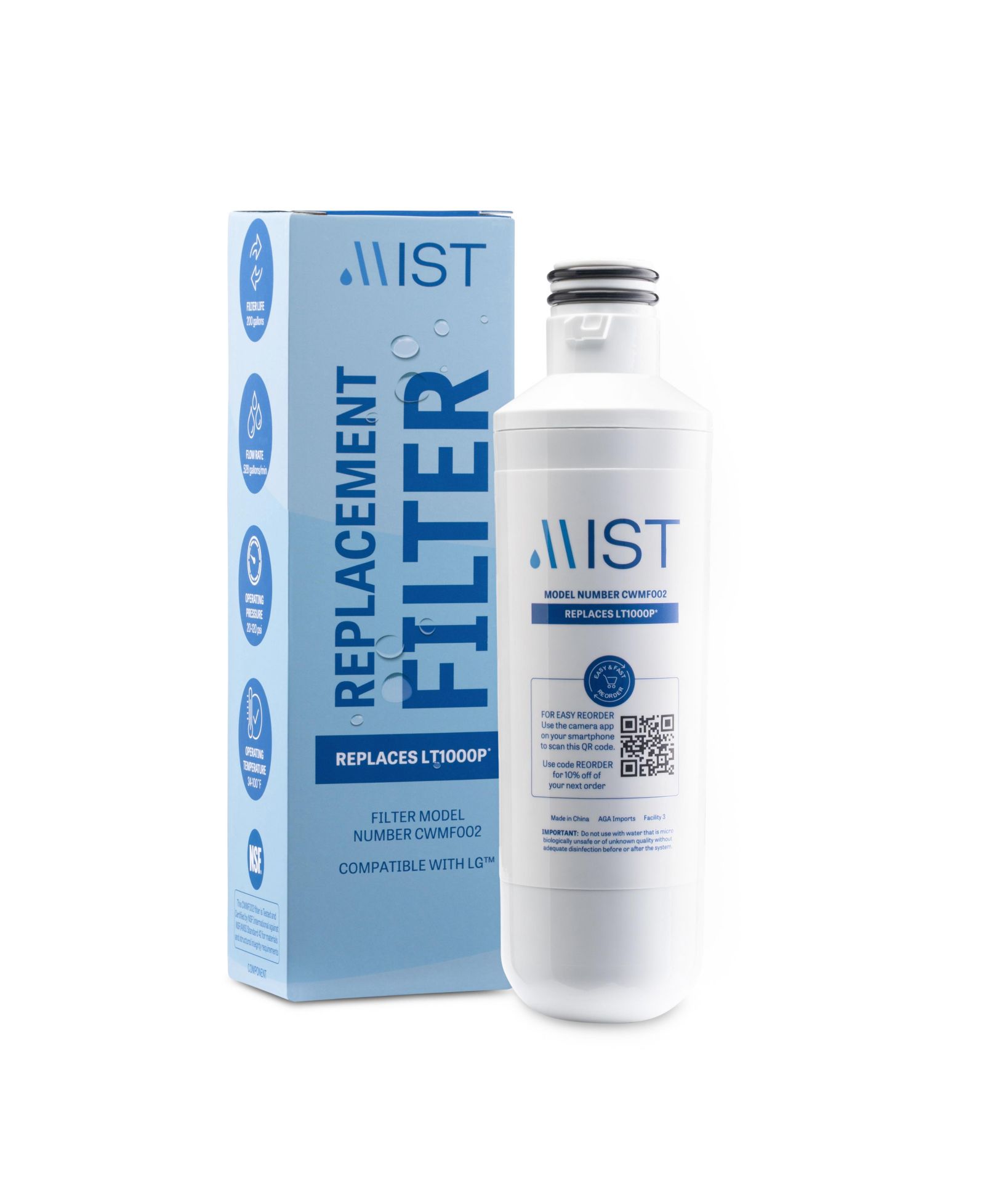 Mist DA29-00020B Water Filter Replacement. Compatible with Samsung  , Many More Samsung Models, 1 Pack
