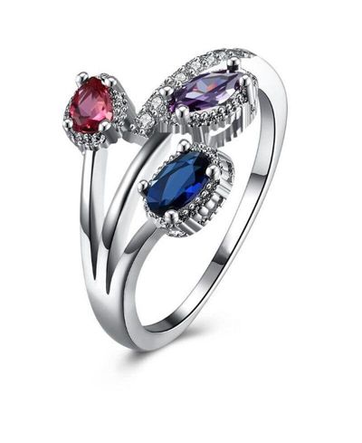 Dloria Кольцо с многоцветными цветами и камнями Cubic Zirconia для женщин