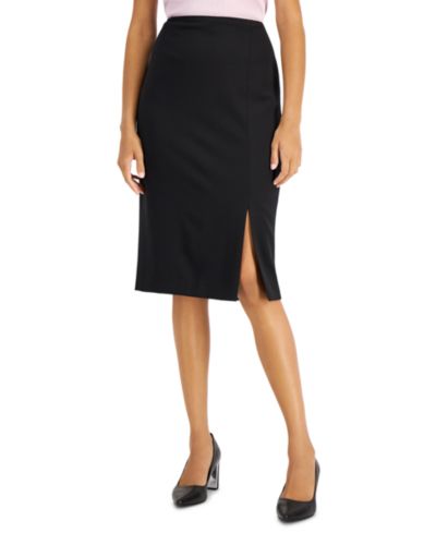 Tahari ASL Women's Front-Slit Back-Zip Pencil Skirt