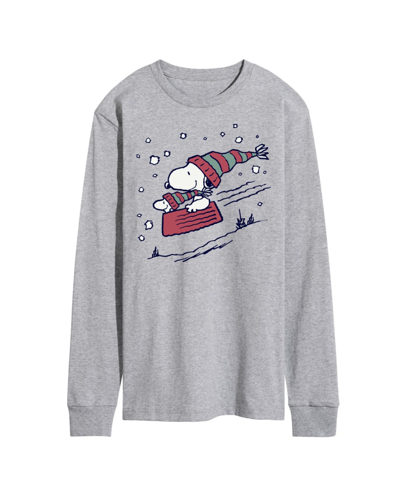 AIRWAVES Men's Peanuts Holidays Long Sleeve T-shirt