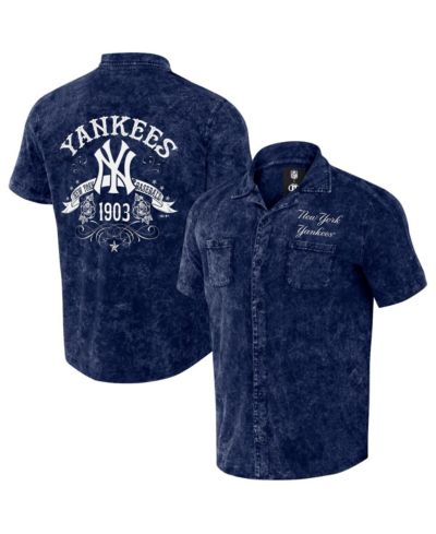 Мужская джинсовая рубашка Fanatics Darius Rucker Collection Navy New York Yankees Button-Up