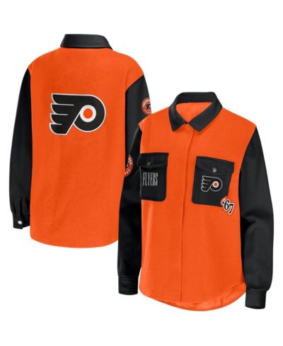 WEAR by Erin Andrews Женская рубашка-куртка Philadelphia Flyers, оранжевый и черный
