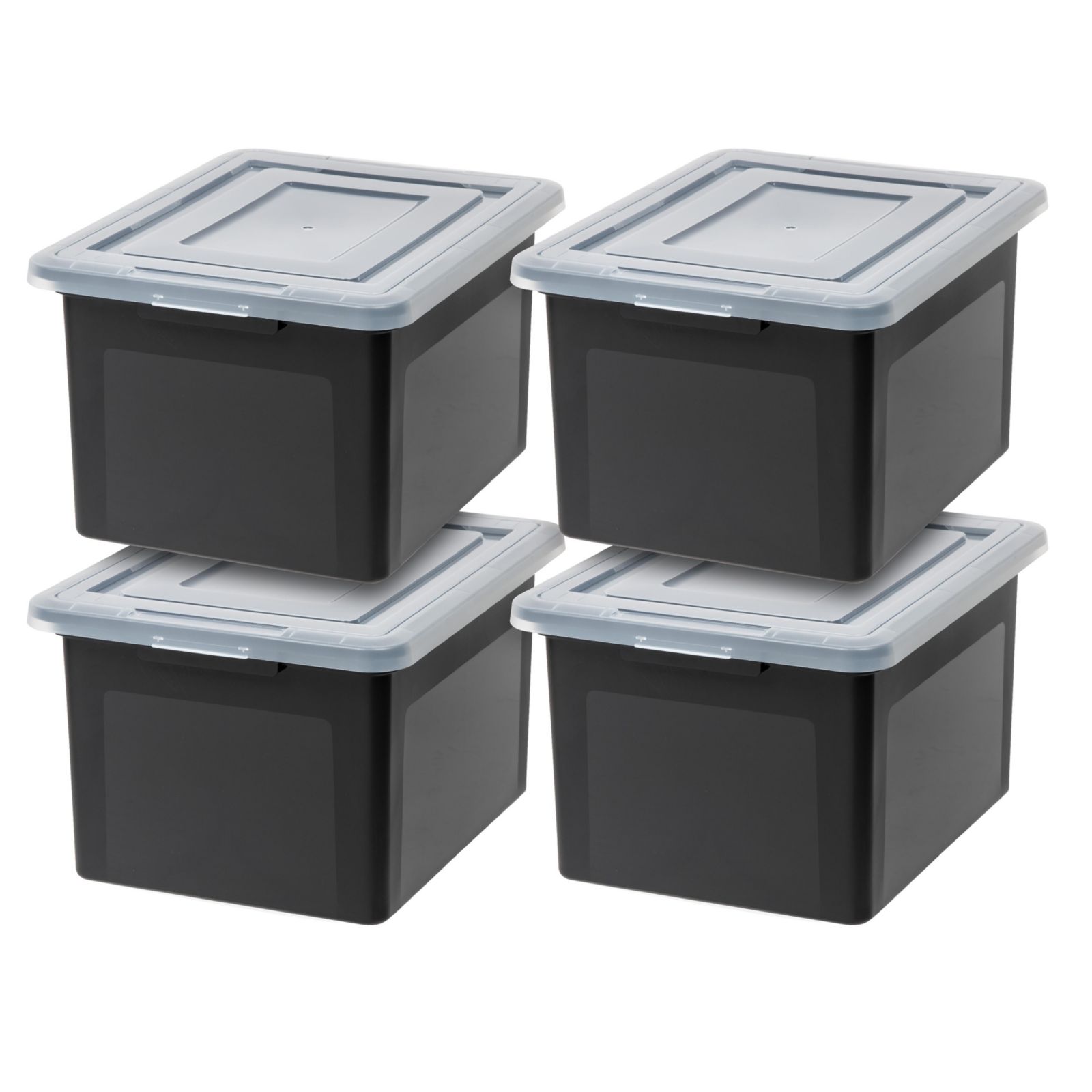 Контейнер для хранения IRIS Letter & Legal Size, 4 Pack, Black