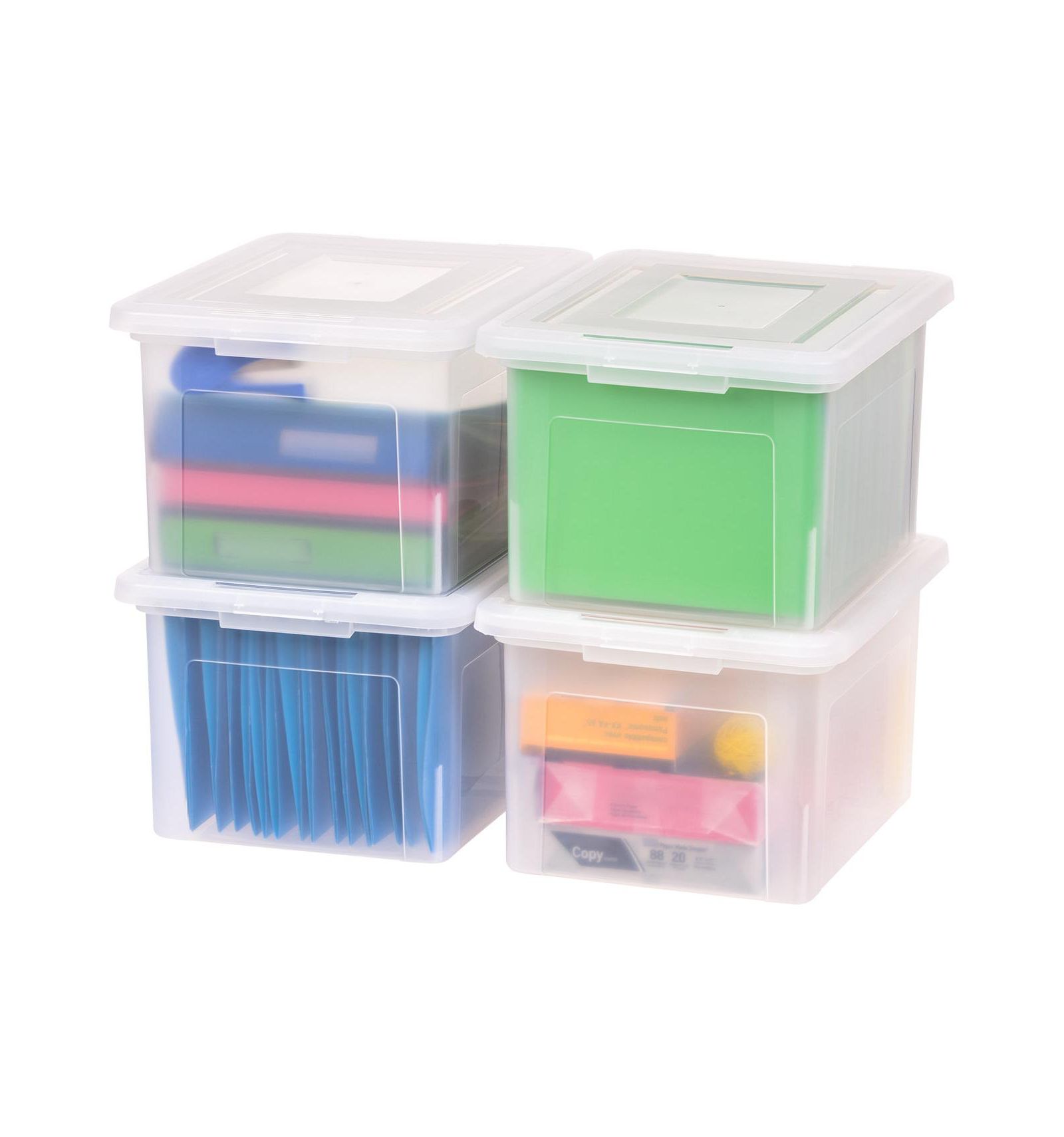 IRIS 4 Pack Letter/Legal Size File Box