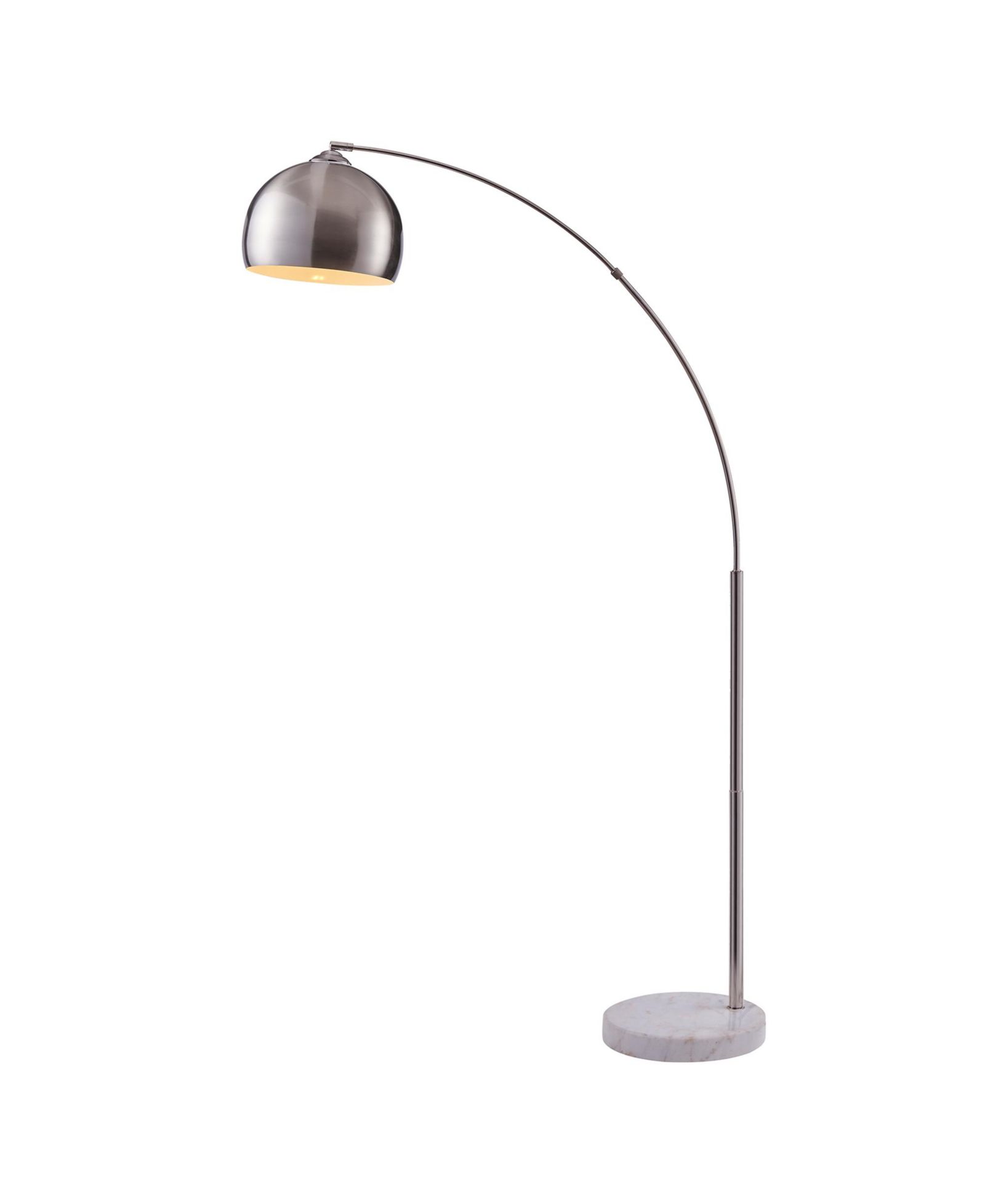 Teamson Home Arquer Arc Metal Floor Lamp with Bell Shade