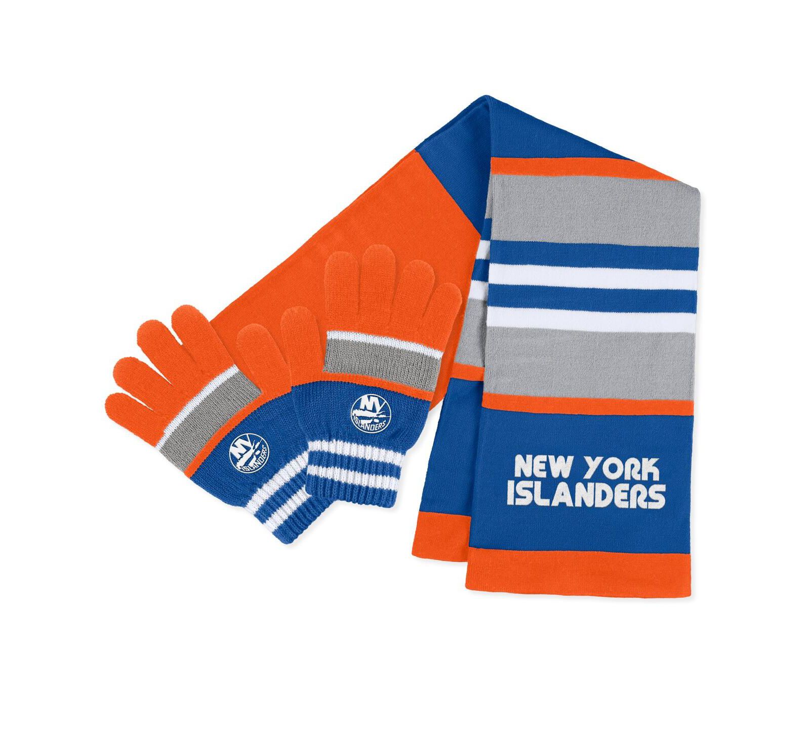 Набор перчаток и шарфа WEAR by Erin Andrews New York Islanders Stripe для женщин