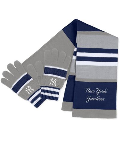 Женский набор WEAR by Erin Andrews New York Yankees Stripe Glove и шарф