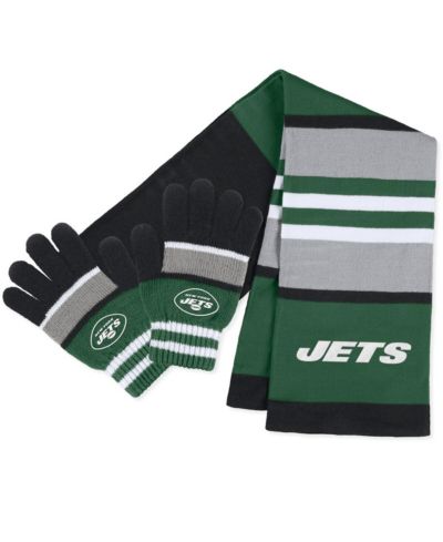 Женский набор WEAR by Erin Andrews New York Jets Stripe Glove and Scarf