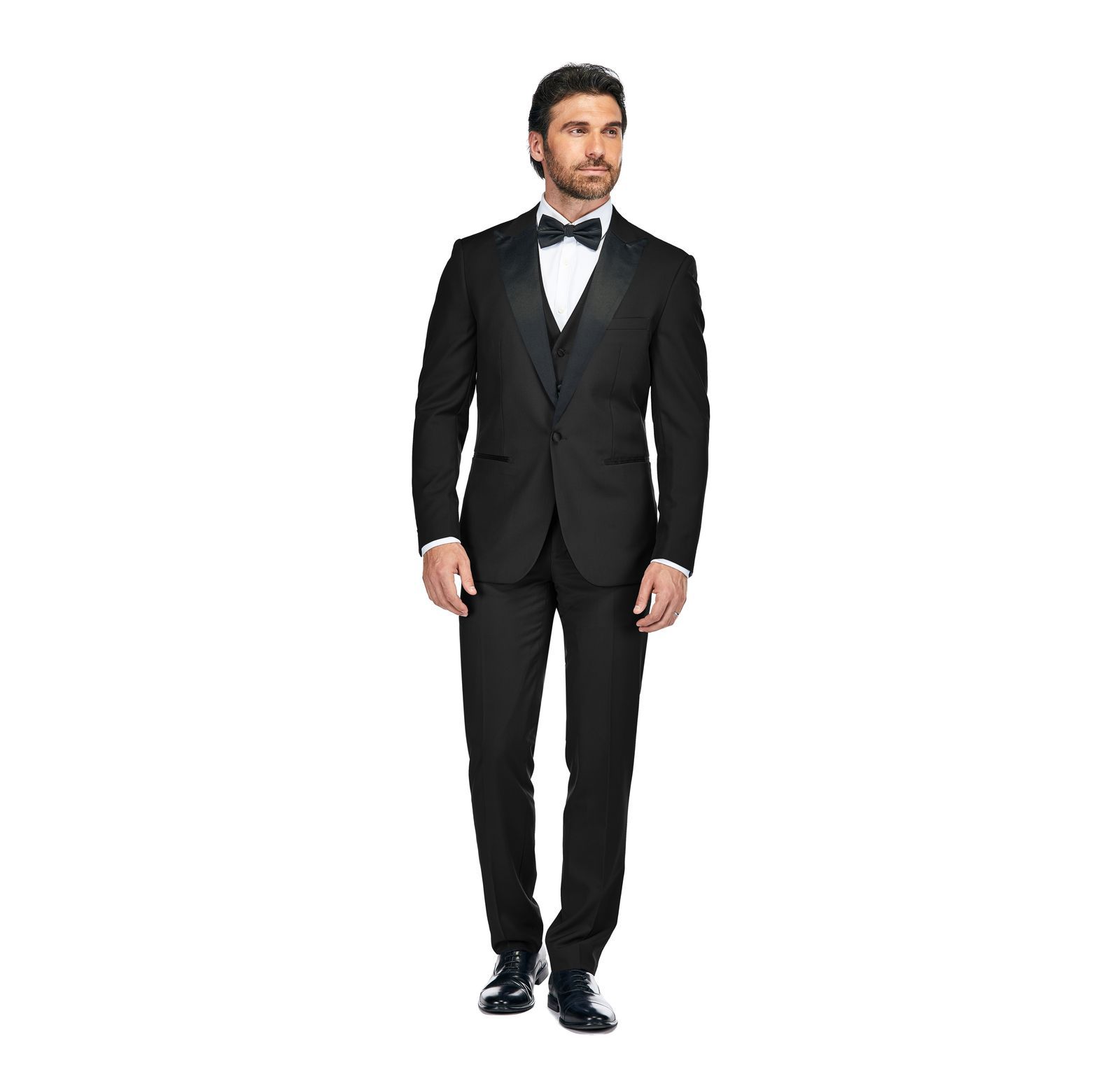 Мужской смокинг Gino Vitale Slim Fit с пикообразным лацканом, 3 предмета