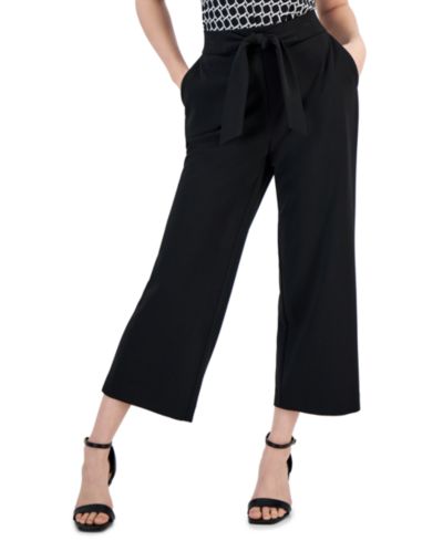 Anne Klein Essentials Petite брюки широкого кроя с завязками спереди