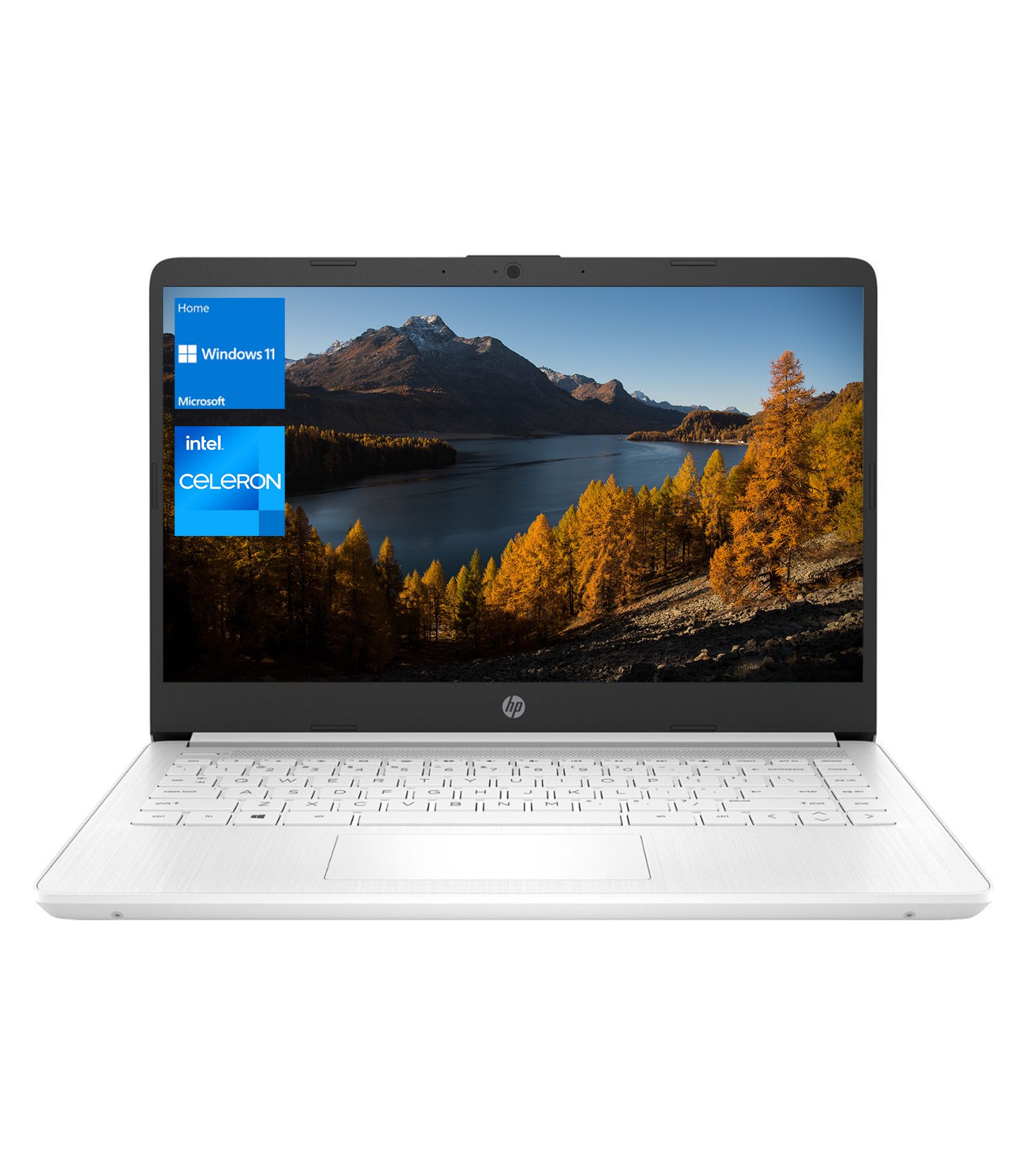 HP Ноутбук 14", Intel Celeron N4500, 4GB DDR4 RAM, 64GB eMMC, Wi-Fi 5, Windows 11 Home, белый