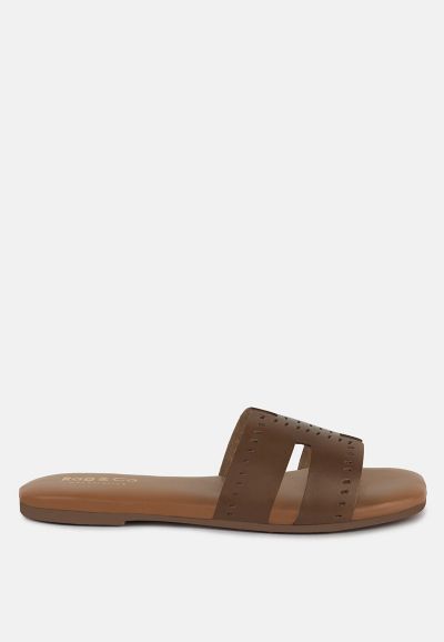 IVANKA Women's Cut Out Slip On Sandals