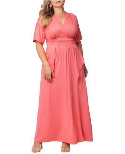 Женское платье Kiyonna Plus Size Indie Flair Maxi с рукавами кимоно