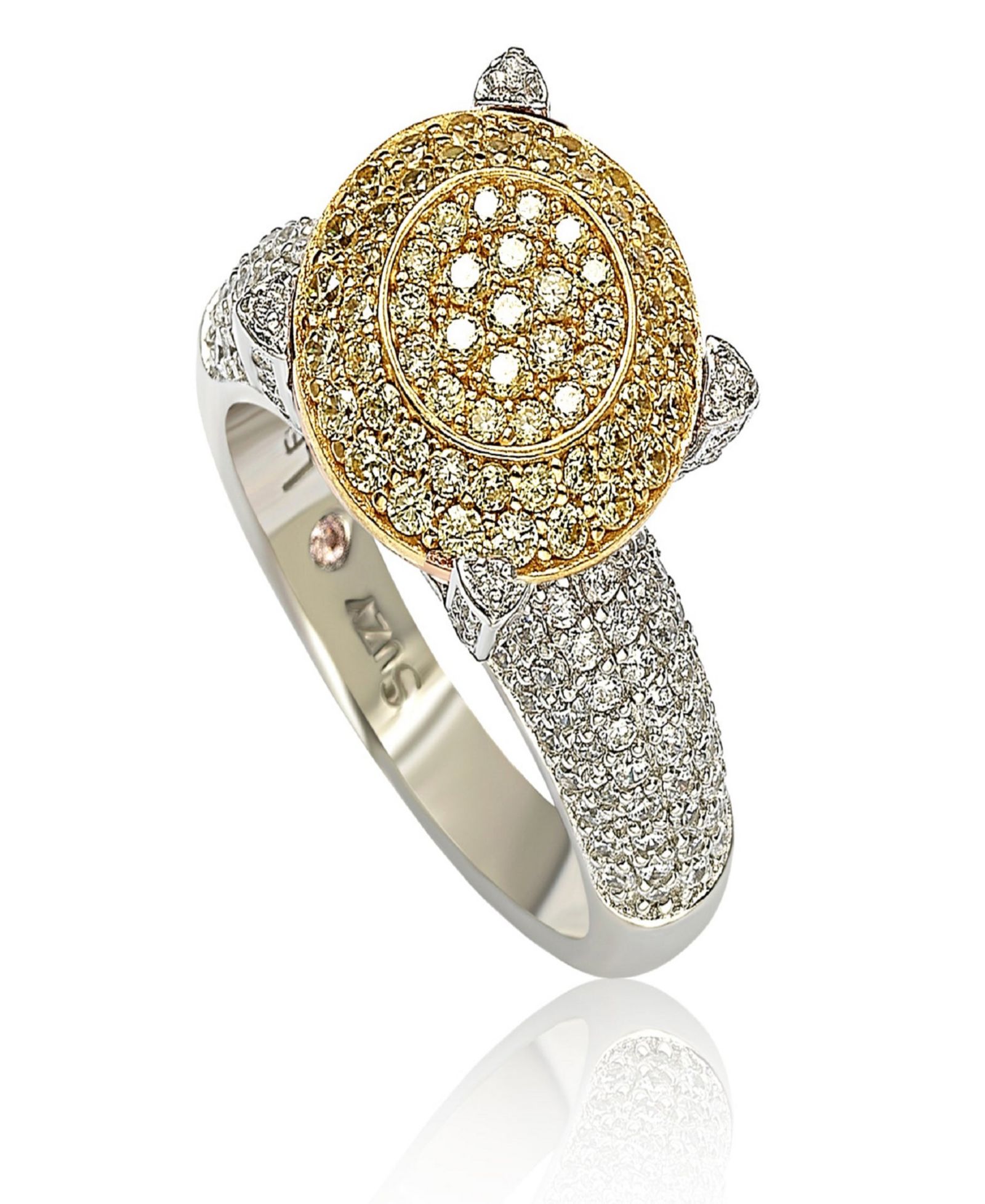Suzy Levian кольцо с центром из кубического циркония Pave из стерлингового серебра
