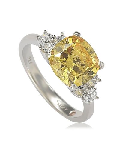 Кольцо Suzy Levian Sterling Silver с желтым кубическим цирконием