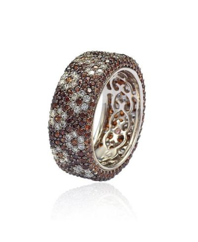 Кольцо Suzy Levian Sterling Cubic Zirconia Flower Eternity Band