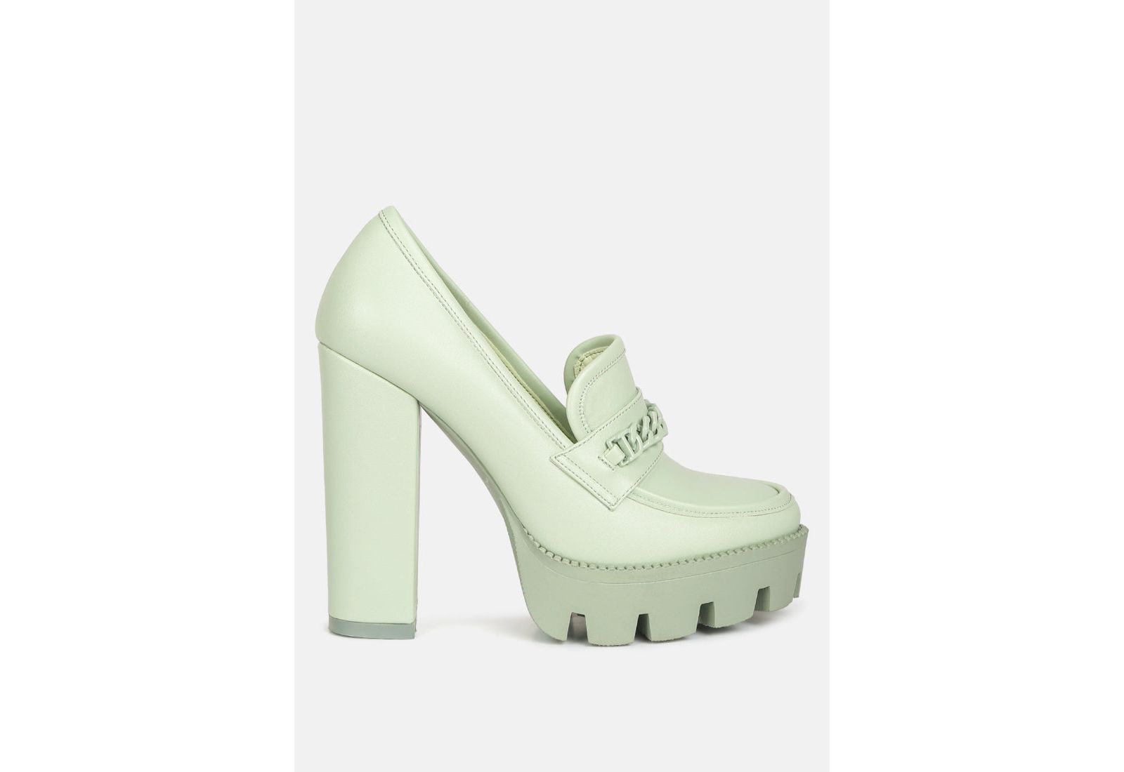 CORINNE Womens Chain Embellished Chunky Loafers