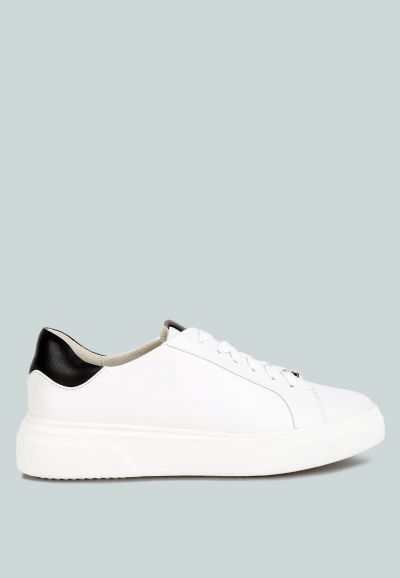 SCHICK Womens Lace Up Leather Sneakers