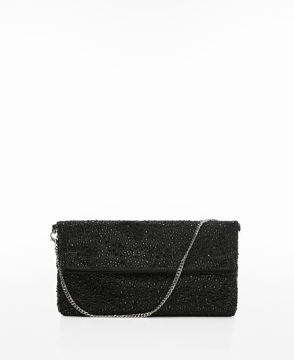 MANGO Women's Crystals Detail Chain Bag