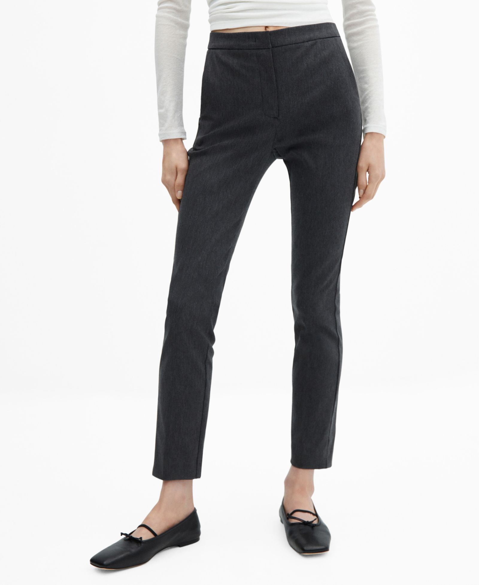 MANGO Women's Crop Skinny Pants