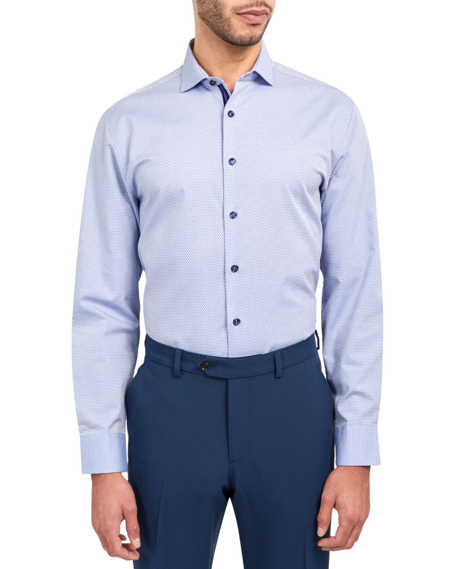 Мужская рубашка Michelsons of London Regular-Fit Dobby Dot-Print