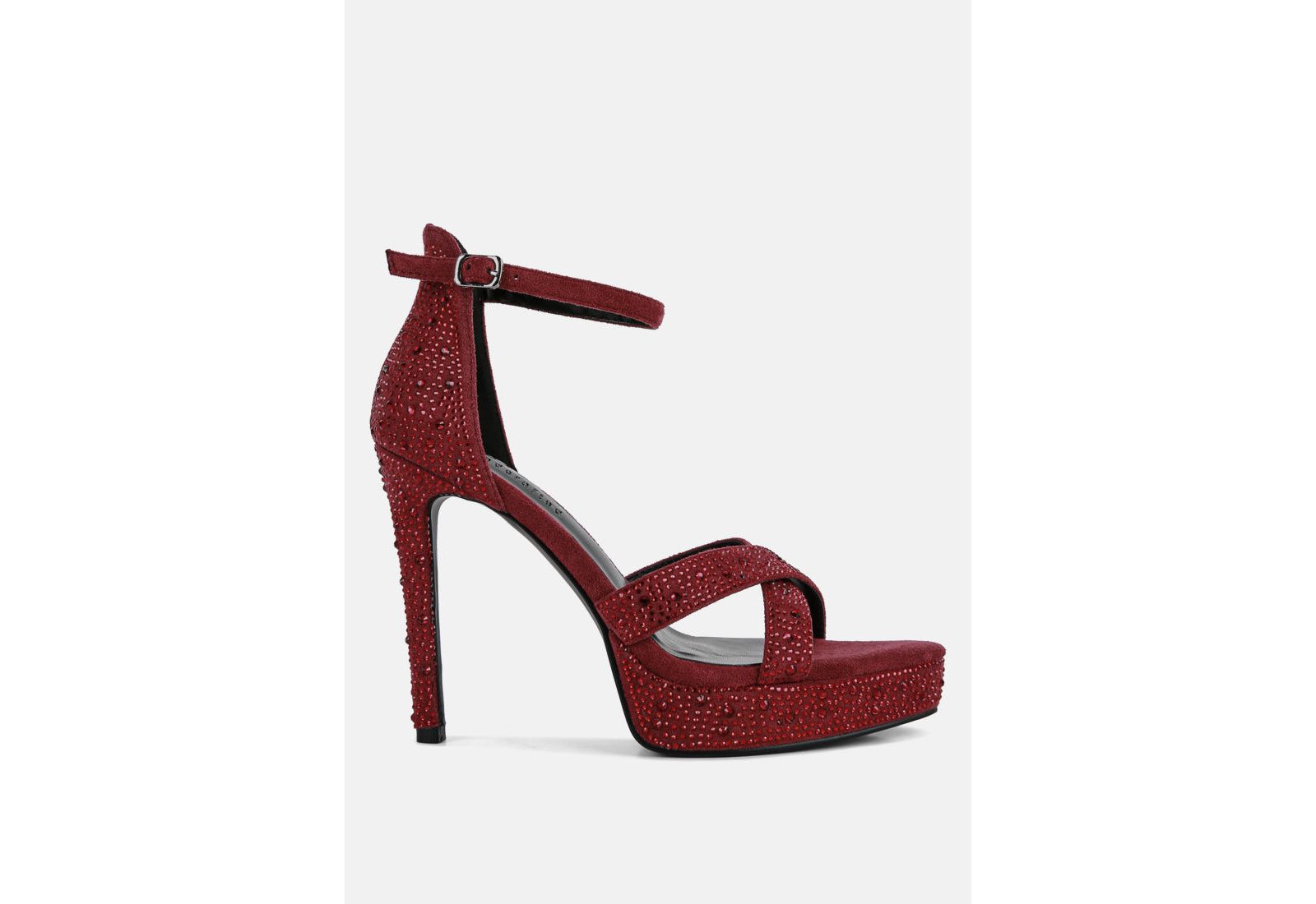 REGALIA Womens Rhinestone Embellished Stiletto Sandals