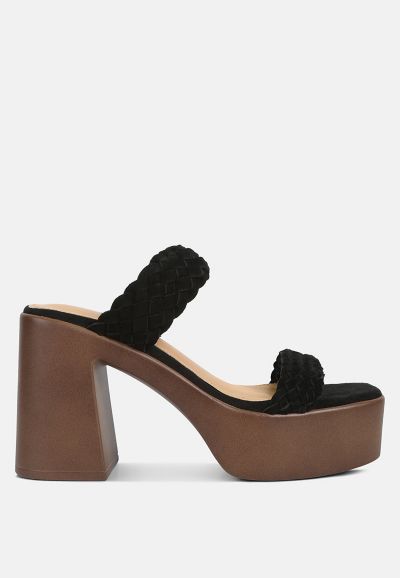 Rag & Co женские платформы Misaki Woven Suede Strap