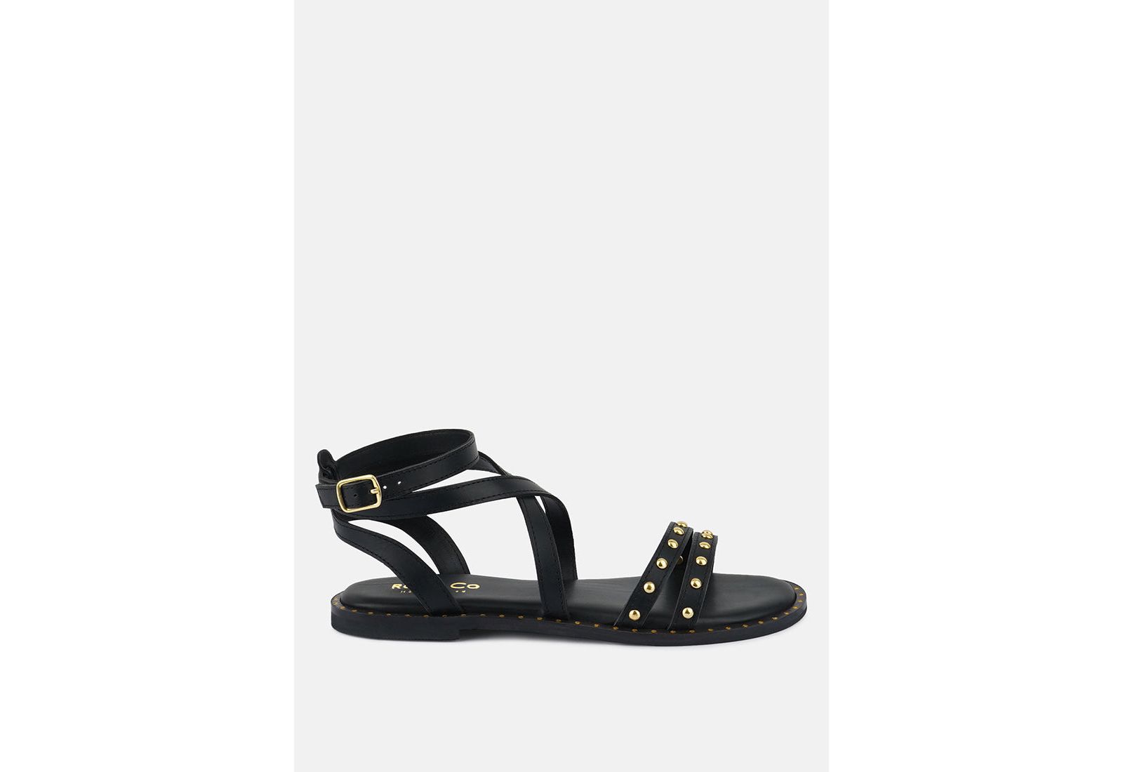 Rag and Co Womens Corriane Studs Embellishment Strappy Sandals