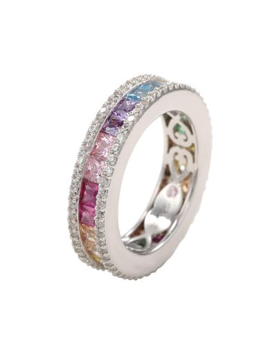 Кольцо Suzy Levian Sterling с фианитами Princess Cut