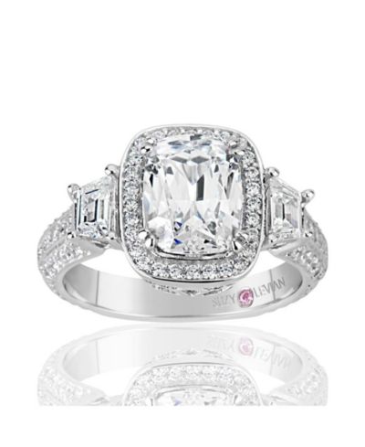 Suzy Levian Sterling White удлиненное обручальное кольцо с кубическим цирконием