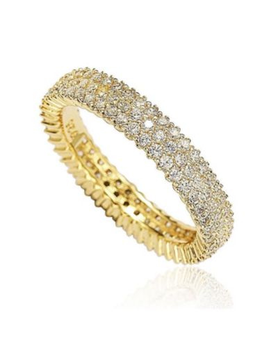 Кольцо-дорожка Suzy Levian Sterling Silver Micro-Pave White Cubic Zirconia