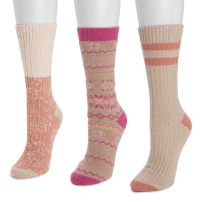 Muk Luks Women's 3 Pack Boot Socks