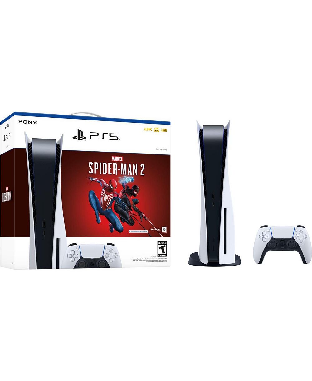 Sony - PlayStation 5 Console - Marvel s Spider-Man 2 Bundle - White
