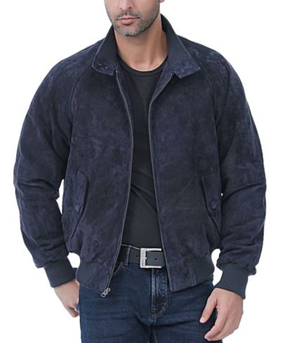 Landing Leathers Men WWII Suede Leather Bomber Jacket