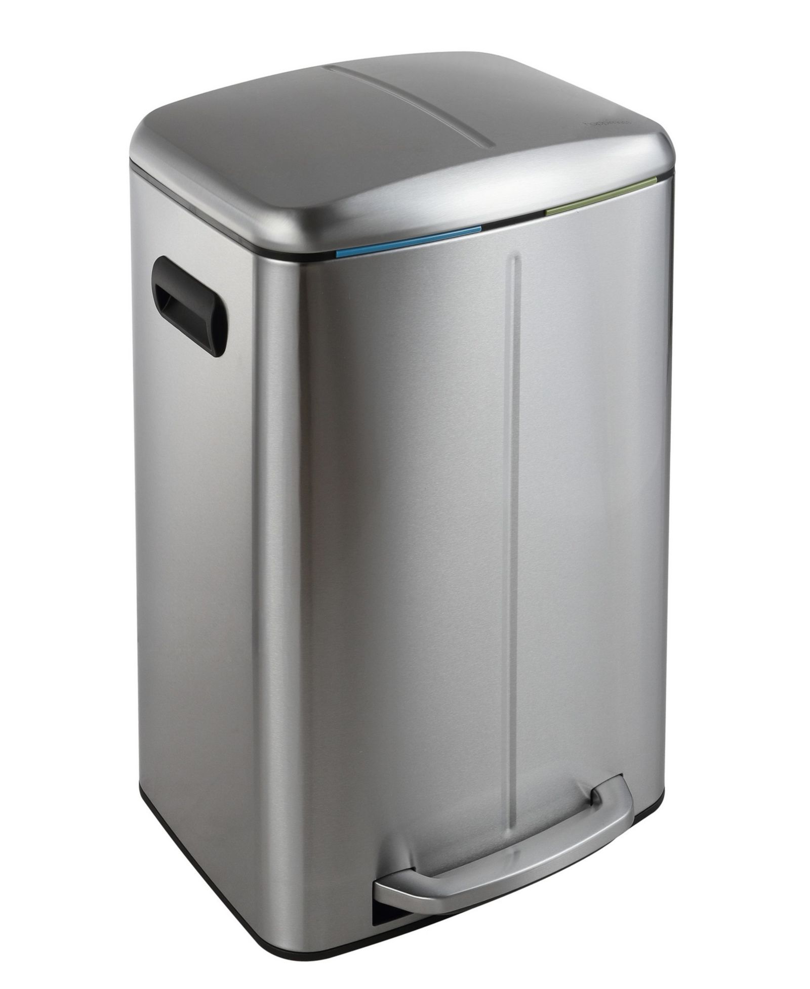 Happimess Marco Rectangular Dual Compartment Trash Can with Soft-Close Lid