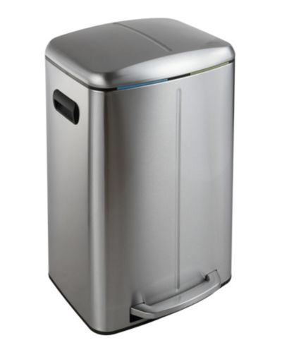 Happimess Marco Rectangular Dual Compartment Trash Can with Soft-Close Lid