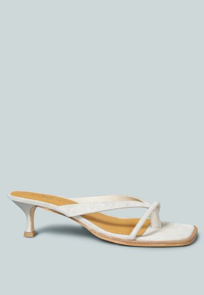 WINSLET Womens Heeled Thong Sandal