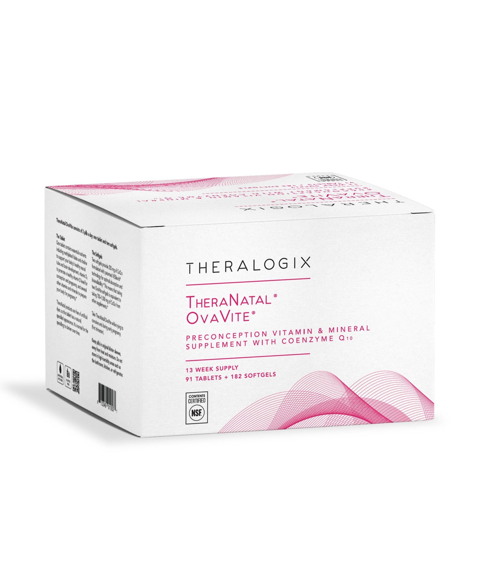 Витамины TheraNatal OvaVite от Theralogix для подготовки к беременности, на 13 недель, с CoQ10 для женщин