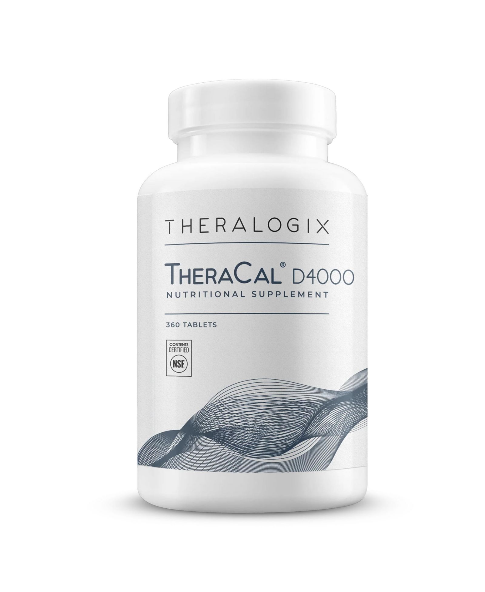 Биологически активная добавка Theralogix TheraCal D4000 - Bone Health Support с Calcium, Magnesium, Vitamin D3, Vitamin K2 and Boron - 90-Day Supply - NSF Certified
