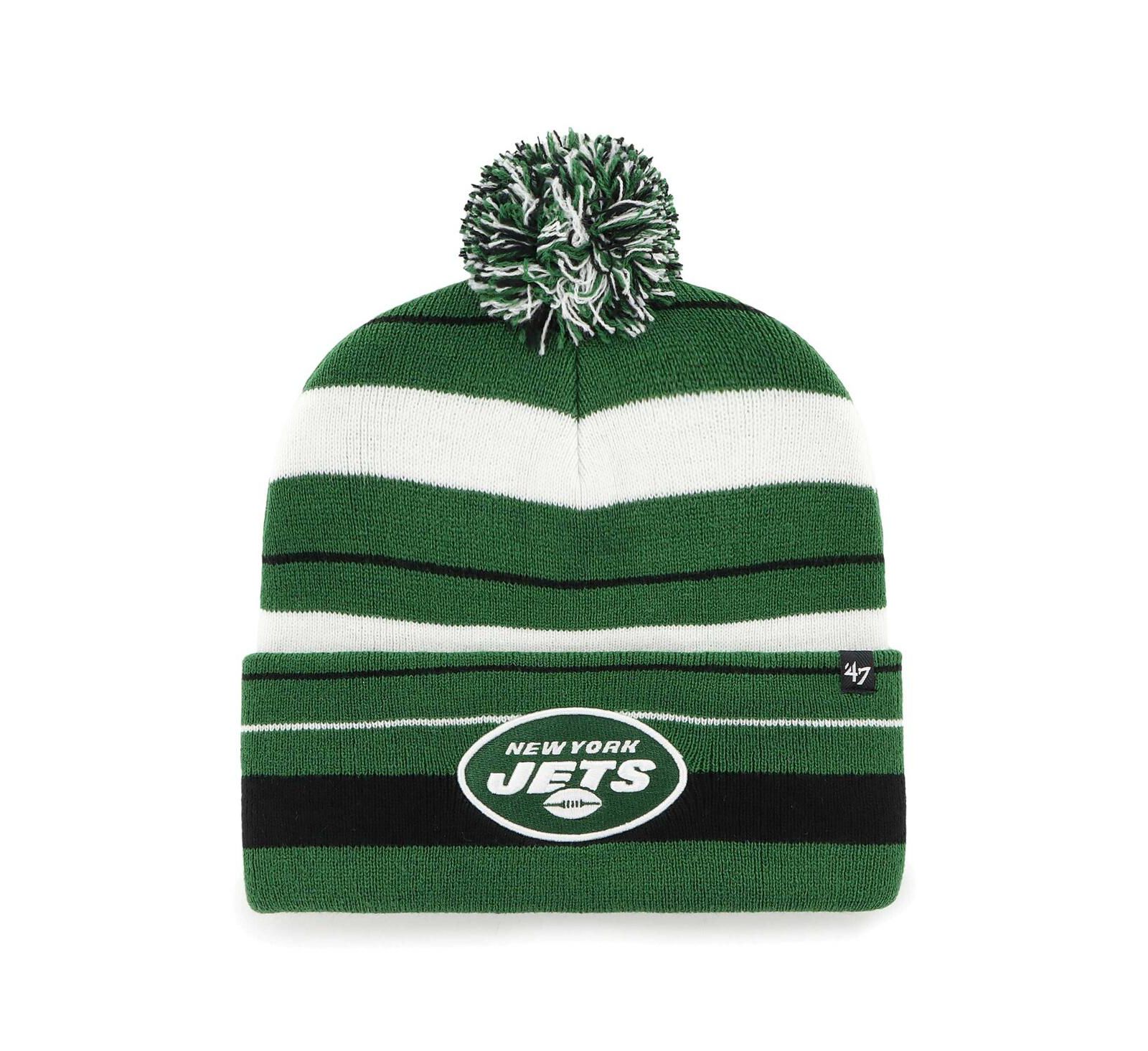 Мужская вязаная шапка '47 Brand Green New York Jets