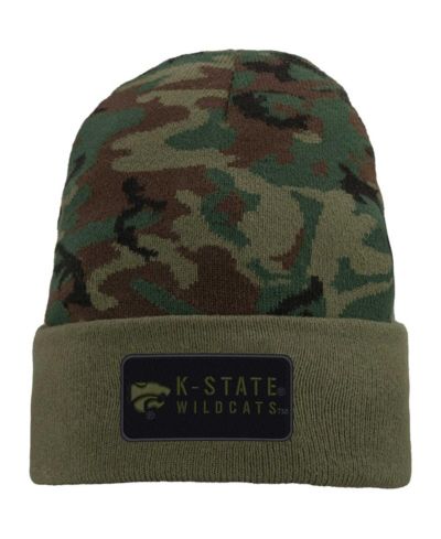 Мужская вязаная шапка Nike Camo Kansas State Wildcats Military-Inspired Pack Cuffed