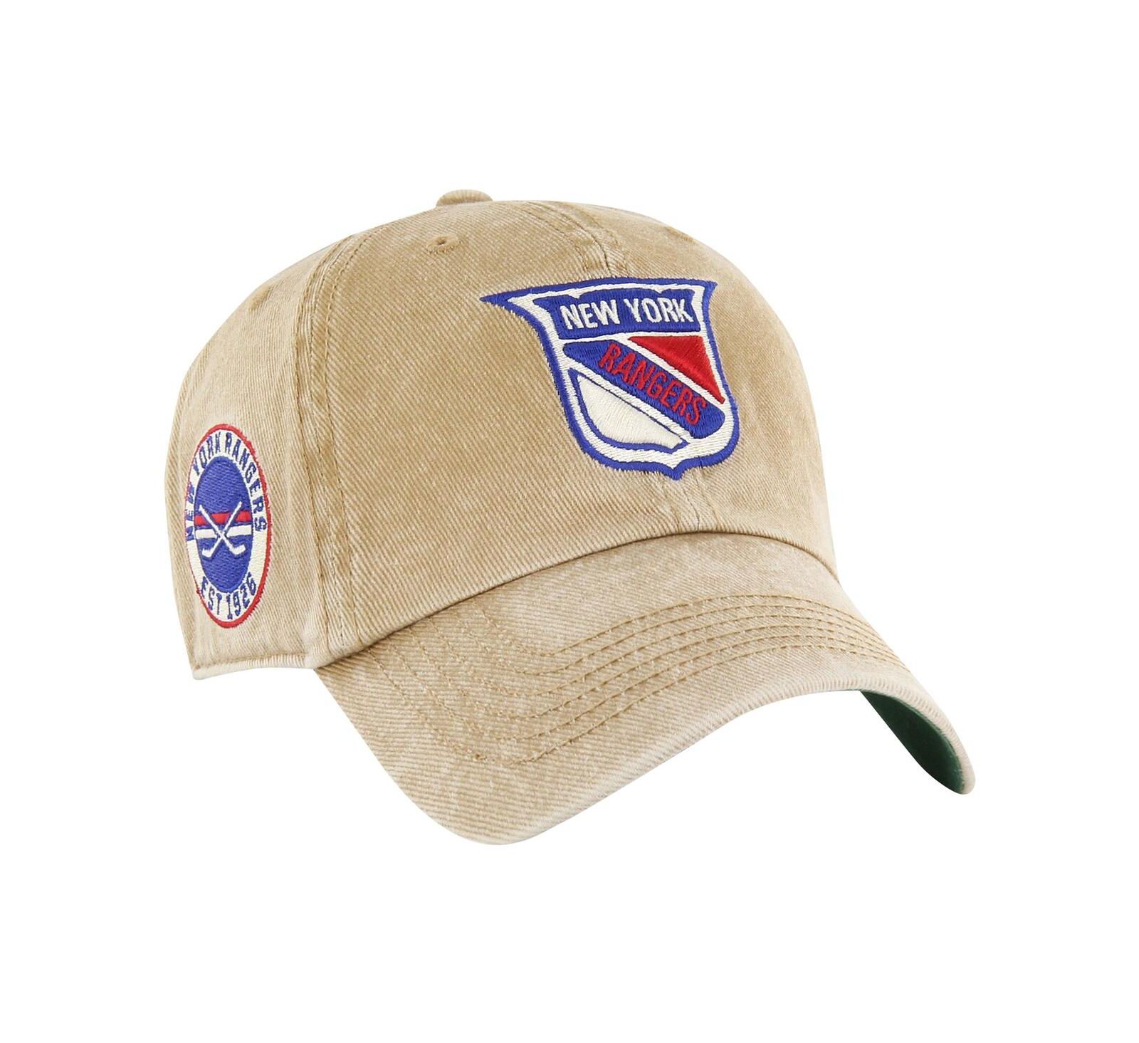 Мужская кепка '47 Brand Khaki New York Rangers Earldor Clean Up регулируемая