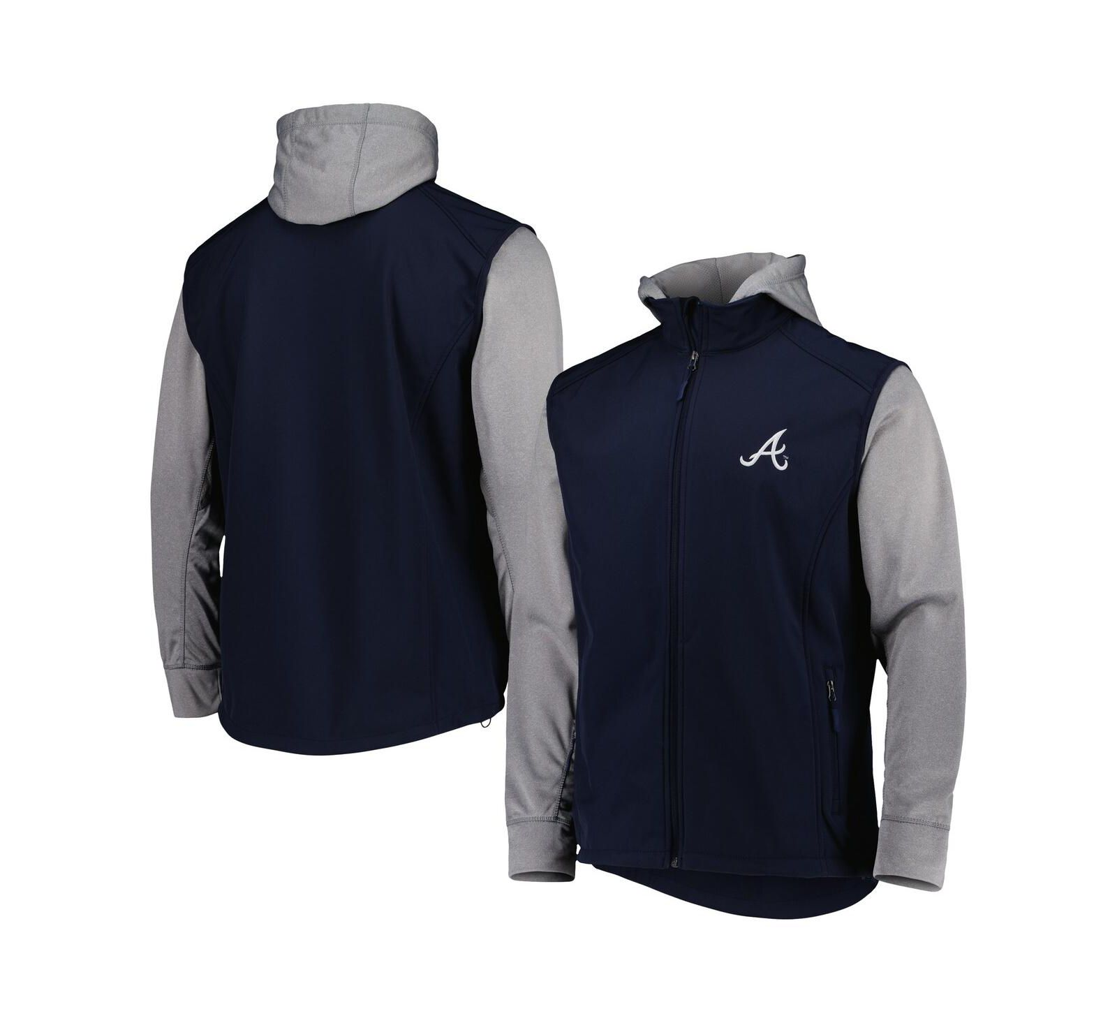 Мужская куртка Dunbrooke Atlanta Braves Alpha Full-Zip, темно-синяя и серая меланж