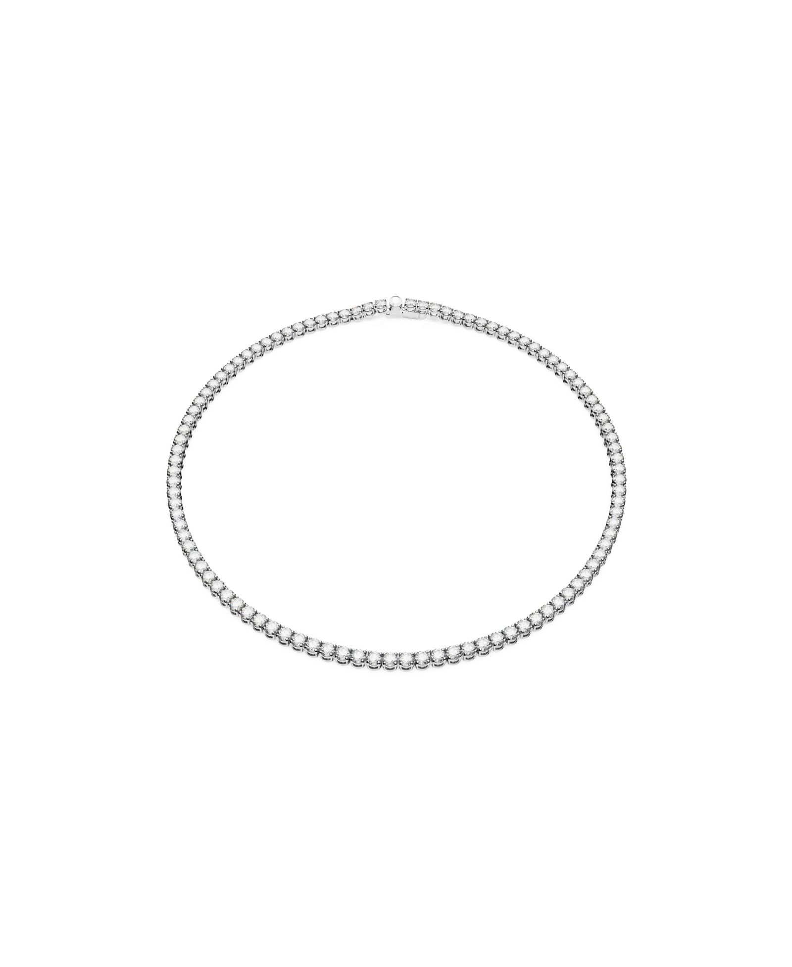 Ожерелье Swarovski Round Cut White Rhodium Plated Matrix Tennis