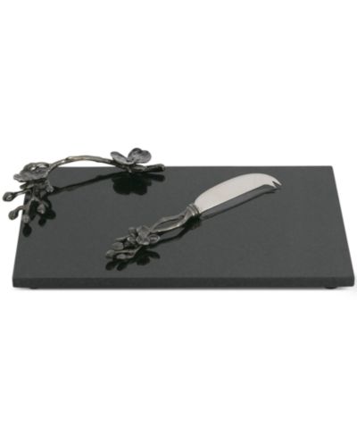 Michael Aram Black Orchid сервировочная доска для сыра с ножом