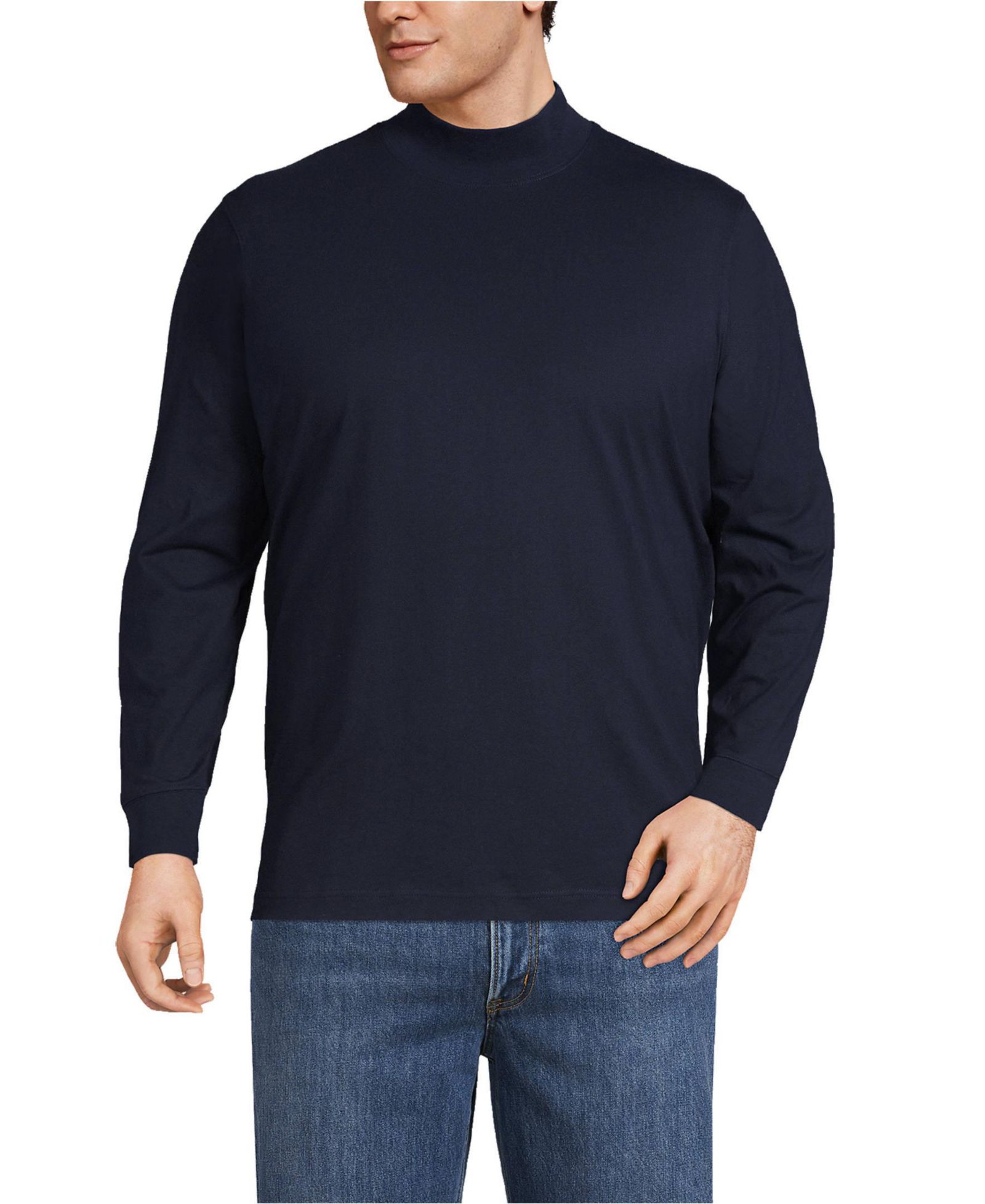 Мужской джемс Lands' End Super-T Mock Turtleneck