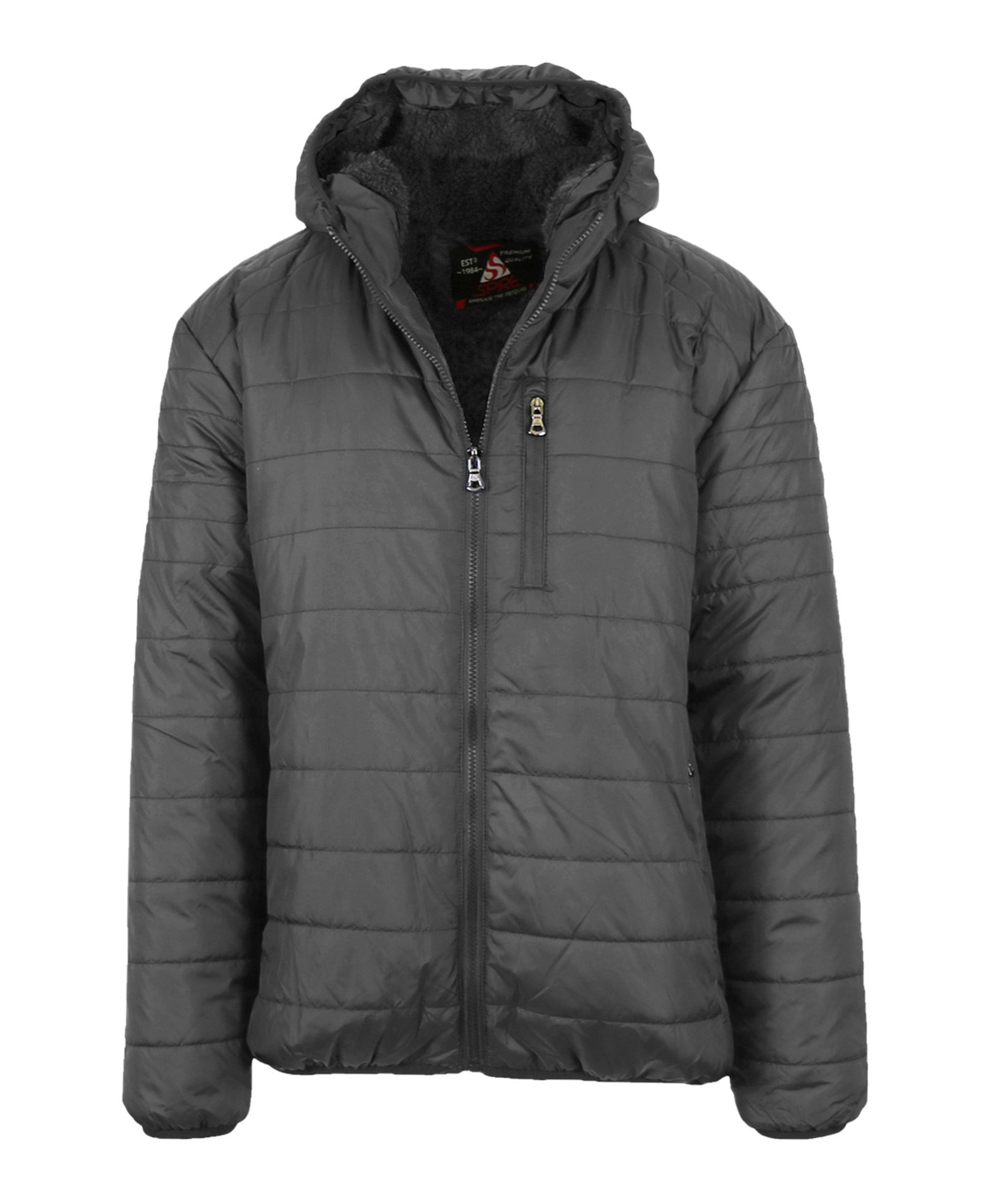 Мужская утепленная куртка Spire By Galaxy Men's Sherpa Lined Hooded Puffer